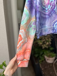 Image 3 of Geode ice dyed women’s cropped tie dye hoodie size S