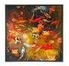 Original Canvas - Koi with Lilies and Maple - 100cm x 100cm