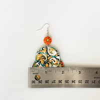 Image 5 of Bright Multicolored Afrocentric Earrings.