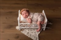 Image 5 of Newborn photo set macrame ivory