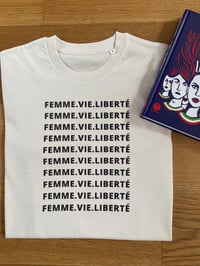 Image 2 of T-Shirt mixte FEMME.VIE.LIBERTE