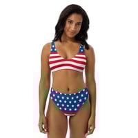 Image 8 of USA Flag - Recycled high-waisted bikini from PatriotsCo.com