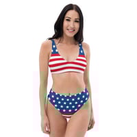 Image 6 of USA Flag - Recycled high-waisted bikini from PatriotsCo.com