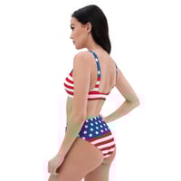 Image 11 of USA Flag - Recycled high-waisted bikini from PatriotsCo.com