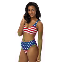 Image 12 of USA Flag - Recycled high-waisted bikini from PatriotsCo.com