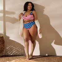 Image 19 of USA Flag - Recycled high-waisted bikini from PatriotsCo.com