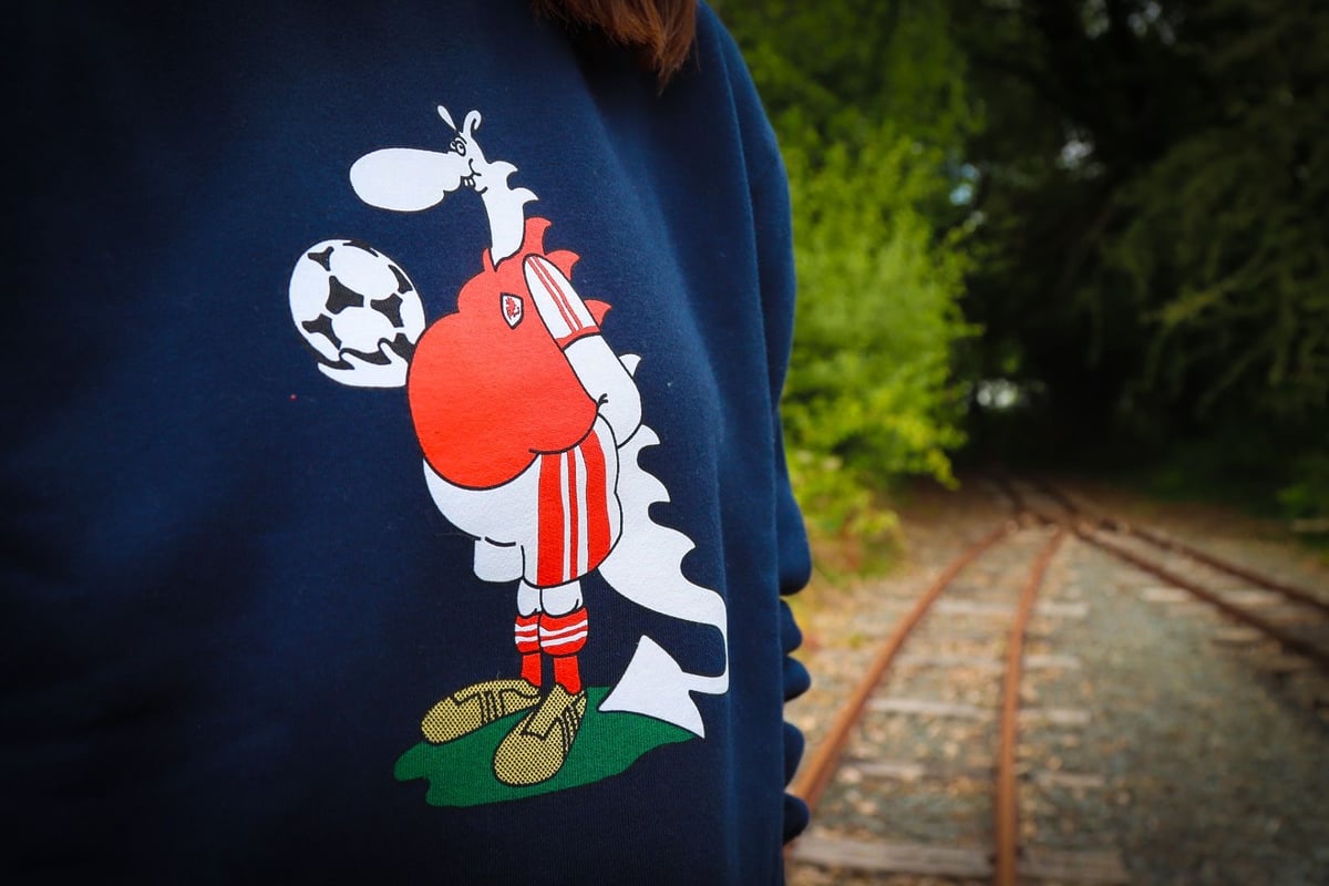 Image of The “Red Dragon”  Sweatshirt in Navy 