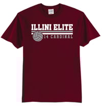 Image 1 of Illini Elite 14 Cardinal Poly/Cotton Tee