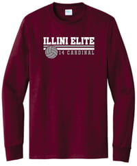 Image 1 of Illini Elite 14 Cardinal  Cotton Long Sleeve Tee