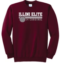 Image 1 of Illini Elite 14 Cardinal Poly/Cotton Crewneck Sweatshirt