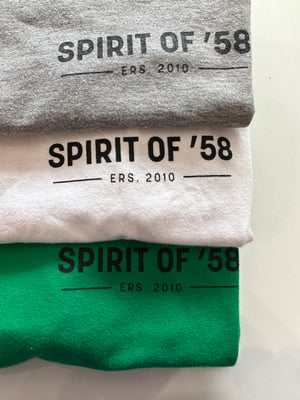 Image of SO58 x Galles T Shirt in Grey White & Green 