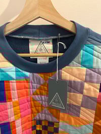 Image 4 of Colorful Improv Quilted Organic Sweater