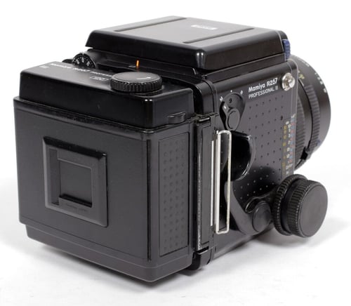 Image of Mamiya RZ67 PRO II 6X7 camera with WLF + 120 back + Z 110mm F2.8 W lens #9592