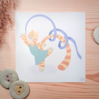 Image 1 of dancing cat • 14x14cm