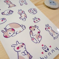 Image 2 of bunny stickers • 10x16cm