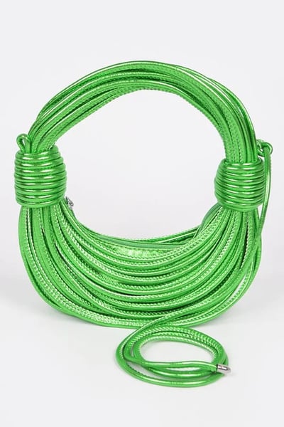 Image of 3pack Metallic Noodle Clutch-GREEN