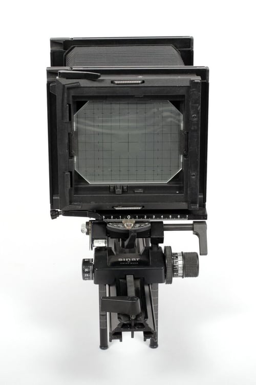 Image of Sinar A-1 Alpina 4X5 Camera with 150mm F5.6 lens + holders + film #8250