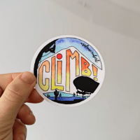 Climb! - circular sticker