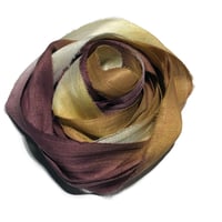 Image 4 of 10YD.  ANTIQUE  HAND DYED RECYCLED SARI SILK RIBBON BUNDLES by COLOR KISSED SILK