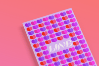 Image 1 of Love Heart Pattern Card 