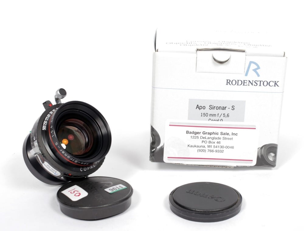 Image of NOS/DEMO Rodenstock Apo-Sironar-S 150mm F5.6 Lens in Copal #0 Shutter #9614