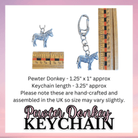 Image 3 of Pewter Donkey Keychain
