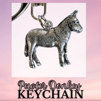Image 2 of Pewter Donkey Keychain