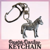 Image 1 of Pewter Donkey Keychain