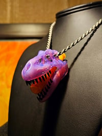 Image 3 of Mirage (CFL) T-Rex skull pendant with serendipity joint tip.