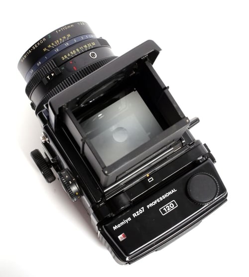 Image of Mamiya RZ67 PRO 6X7 camera with WLF + 120 back + Z 110mm F2.8 lens #4004
