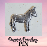 Image 1 of Pewter Donkey Pin