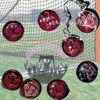 Image 4 of Pendant Earrings-Lacrosse Lightning
