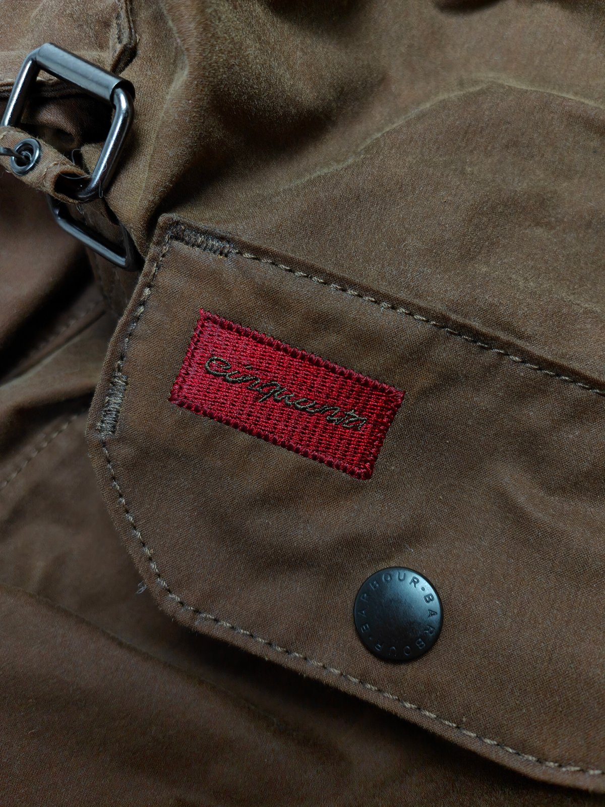 Barbour x Cp Company backpack | collective-badge
