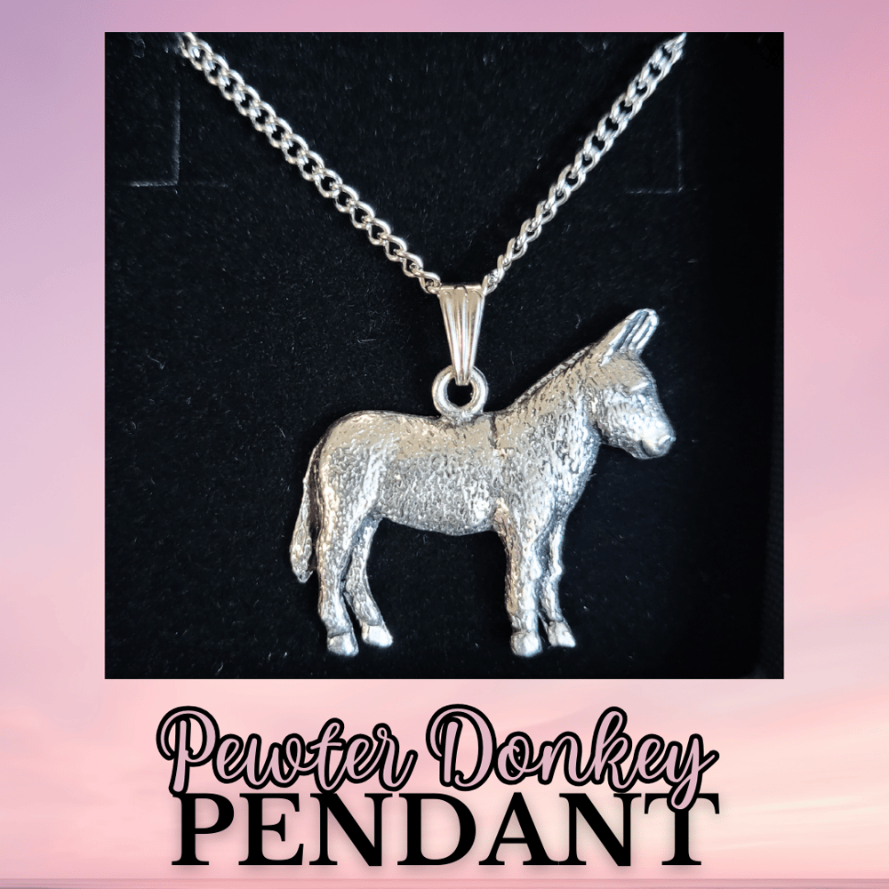 Image of Pewter Donkey Pendant