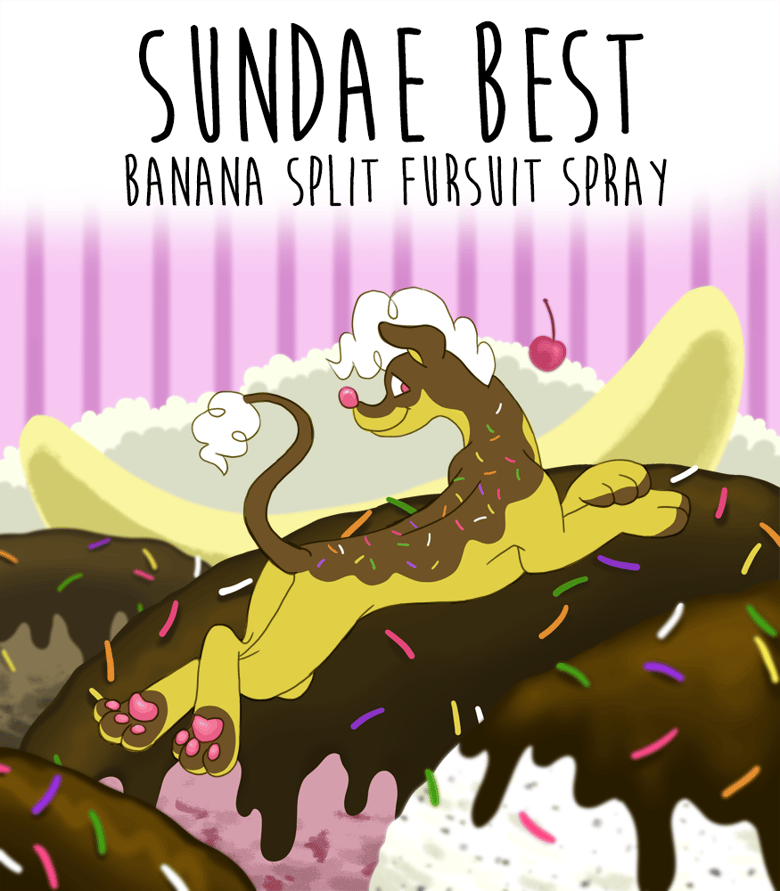 Image of Sundae Best - 2 oz fursuit spray, banana split scent