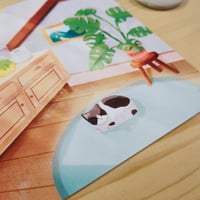 Image 2 of cat in the sun • 14x14cm