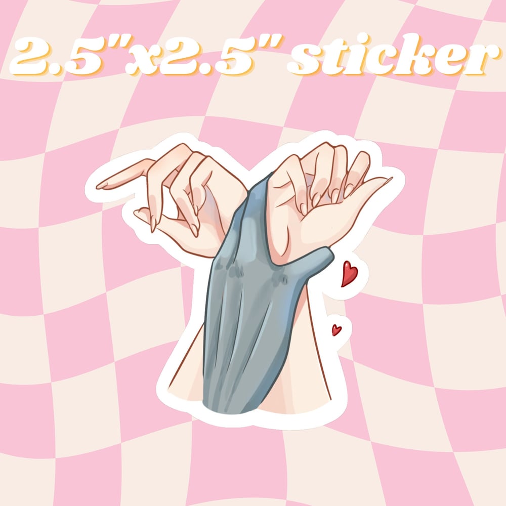 Image of Alien Hands -- 2.5x2.5 inches -- Cute Matte Bookish Stickers Petra Palerno Sticker Bubble Babes