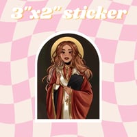 Image 1 of Saint B Sticker -- 3x2 inches -- Cute Matte Bookish Stickers Petra Palerno Sticker Bubble Babes