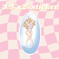 Image 1 of Bubble Opal -- 3x2 inches -- Cute Matte Bookish Stickers Petra Palerno Sticker Bubble Babes