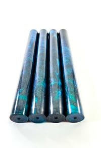 Image 1 of ‘Crab Nebula’  Makers Blank! Black shimmery to sparkling hues of blue-to-green Color shift!