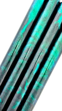 Image 3 of ‘Crab Nebula’  Makers Blank! Black shimmery to sparkling hues of blue-to-green Color shift!