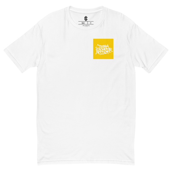 Image of Cream Scheme Approved "Box Logo" (white on gold) tee