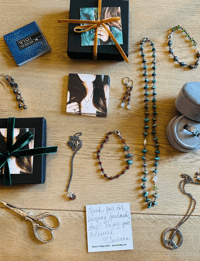 Image 5 of flash sale . pearl and garnet earrings