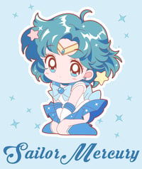 Image 3 of Sailor Mercury Chibi Pin (Pre-sale)💙