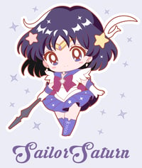 Image 3 of Sailor Saturn Chibi Pin (Pre-sale)💜