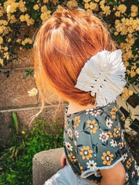 Image 1 of New Style Feather Macrame Hair Clip