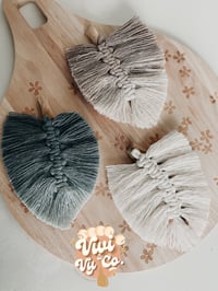 Image 1 of Ombre Feather Macrame Hair Clip
