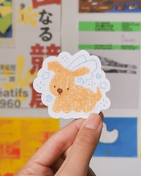 Image 2 of 'Puppy Angel' Flake Vinyl Sticker