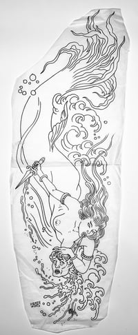 Mermaid Assassin tattoo drawing