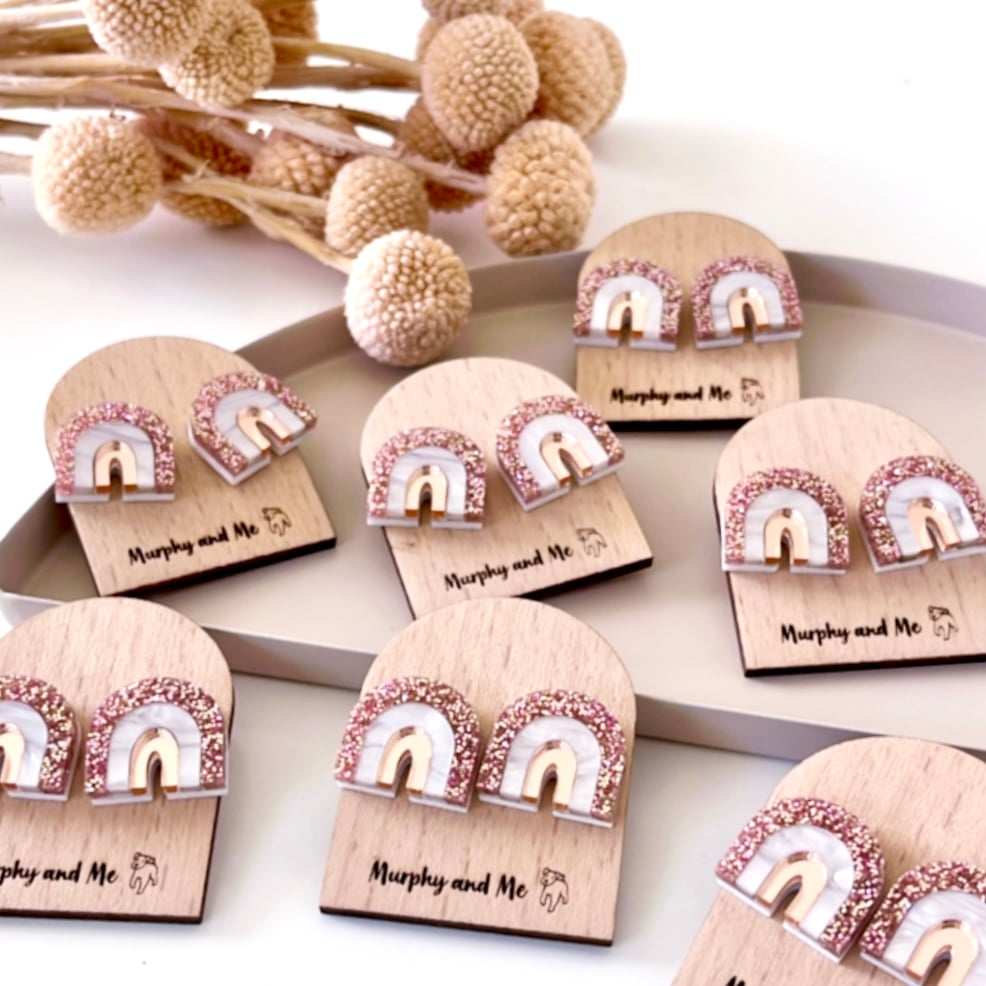 Image of Neutral Rainbow Studs